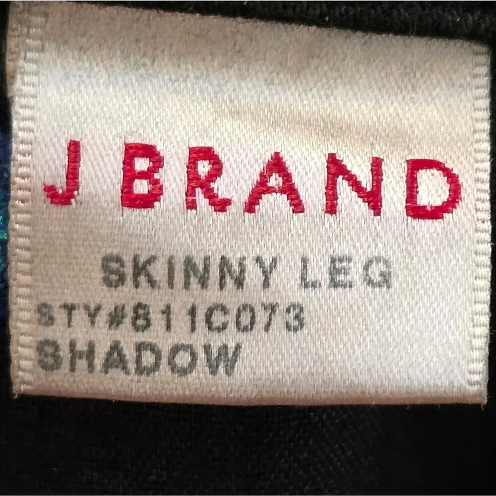 J Brand Womens Skinny Jeans Black Mid‎ Rise Slim Fit Made in USA Size 28